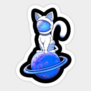 chat astronaute Sticker